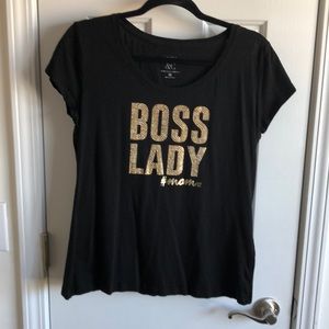 NY&C black & light “Boss Lady” tee